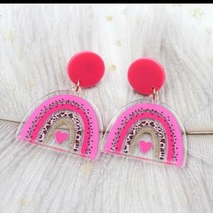 Rainbow dangle earrings